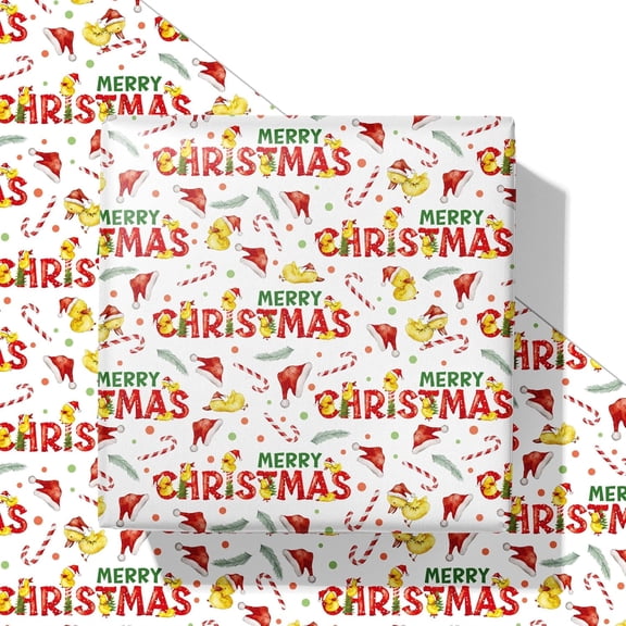 Gift Wrapping Paper Roll 58" x 23", Printed Gift Wrap, Easy Cut & Fold, Durable Paper for Birthday, Holiday, Party and DIY Crafts,1 Roll