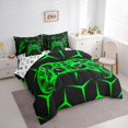 thumbnail image 3 of Castle Fairy Teens Green Gamepads Twin Bedding Sets,Video Game Bedding Comforter Set, 3 of 8