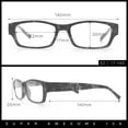 thumbnail image 3 of Fancy Narrow Rectangle Spring Hinge Light Weight Plastic Reading Glasses Purple +1.5, 3 of 7