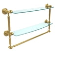 thumbnail image 3 of Waverly Place Collection Two Tiered Glass Shelf with Integrated Towel Bar - Oil Rubbed Bronze / 18 Inch, 3 of 7