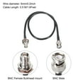 thumbnail image 2 of RG58 Coaxial Cables,BNC Male to BNC Female Bulkhead mount Low Loss RF Coaxial Cable 1.6FT Black 2Pcs, 2 of 4