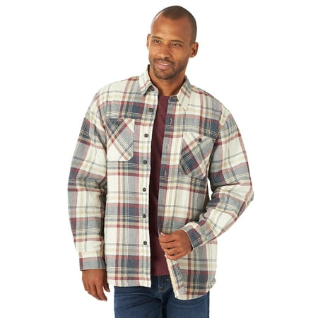 Wrangler Authentics Men's Long Sleeve Sherpa Lined Shirt Jacket, Light ...