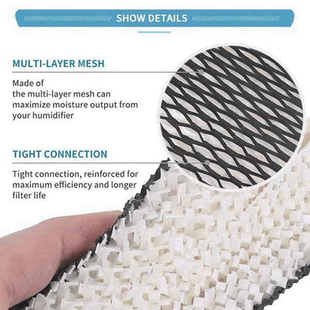 2X Filtre de Remplacement pour HWF62, Filtre d'Humidificateur A, pour Modèles HM1701, HM1761, HM1300 & HM1100
