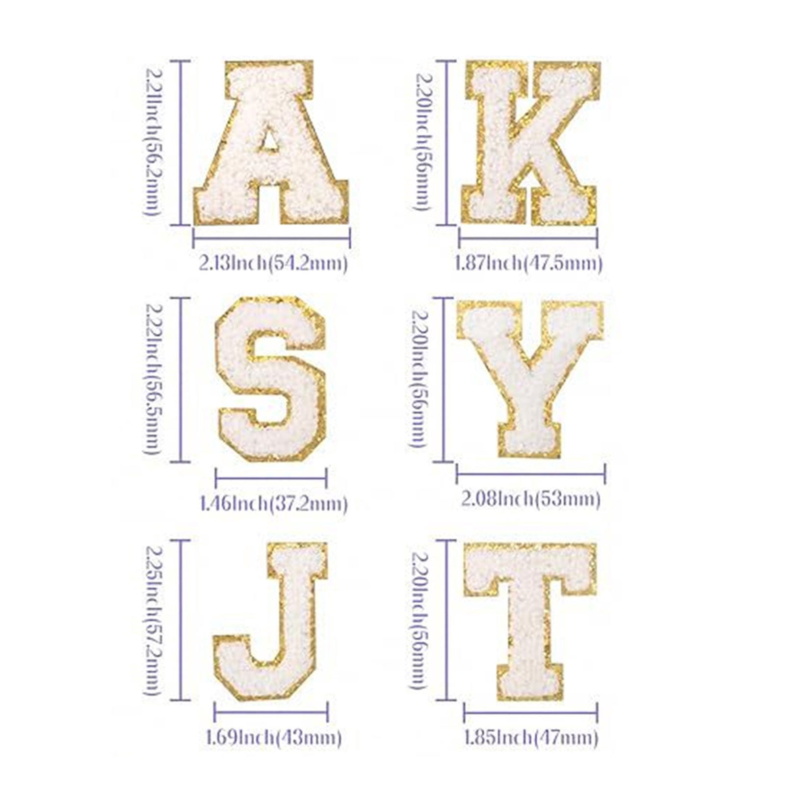 1 Set A-Z Letter Sticker Letter Repair Patches Iron on Embroidered Patches Sew On Patches for Clothes Hat
