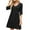 Black, variant on ZQUUVOU Women's Dress Solid Half Sleeves Botton Down Dress Gray,M