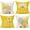 4PCS Yellow, variant on Outdoor Throw Pillow Covers 18x18 Set of 4, Spring Summer Decorative Cushion Cases, Home Decor Decorations for Patio Couch Chair Sofa, Daisy Floral Gnomes