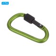 thumbnail image 3 of Uxcell 3" Aluminum D Ring Locking Hook Clip Screw Gate Keychain, Green 4 Pack, 3 of 7