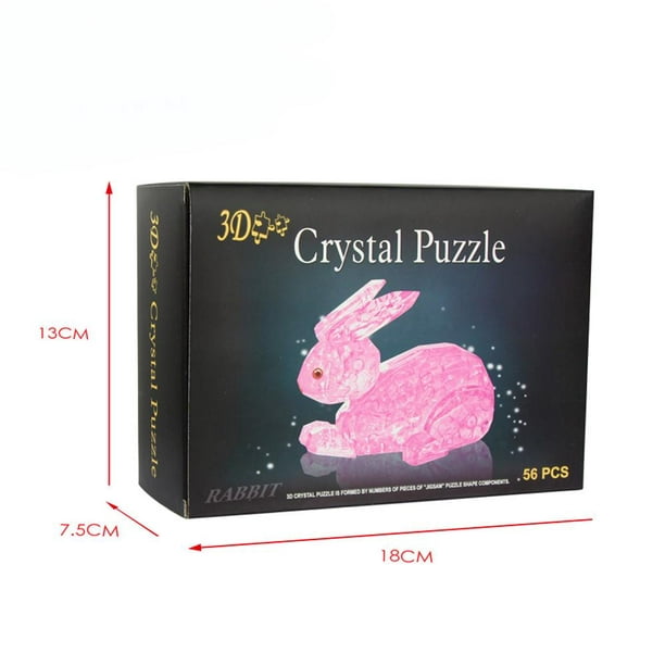 jovati 3D Cristal Puzzle Mignon Lapin Modèle BRICOLAGE Gadget Blocs  Construction Jouet Cadeau CHAUD 