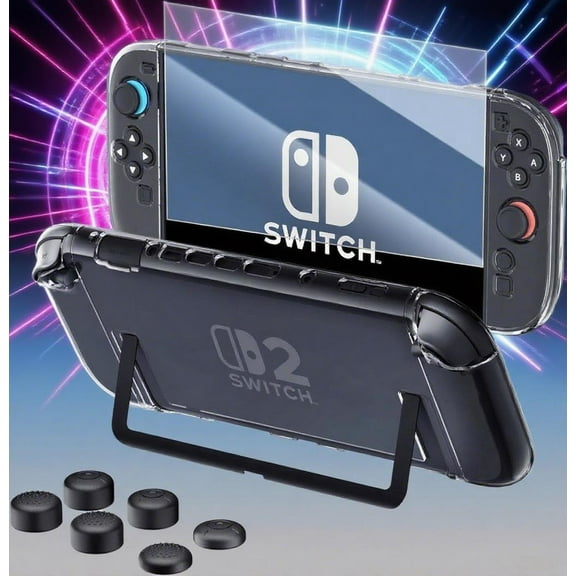 Switch 2 Case-Compatible with Nintendo Switch 2 Console and Joy-Con Controller with Screen Protector and Thumb Grips-Shock, Dockable, Absorption and AntiScratch