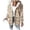 Beige, variant on Fleece Lined Plaid Hooded Shacket for Women, Curved Hem Button Front, Soft Pastel Casual Fall Outerwear, 1 Piece, S-3XL, Plus Size Friendly