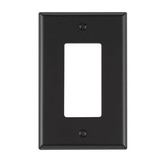 0PJ26-00E 1 Gang Black Rocker GFCI Wall Plate