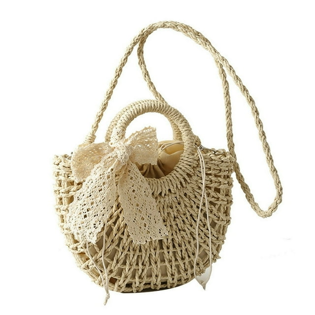 Generic Hand-woven Hollow-carved Rattan Tote Bag - Women Handbag