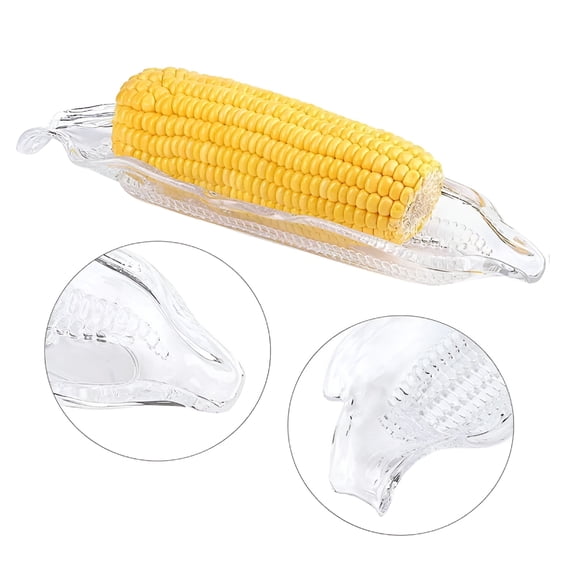 ACDANC Corn Trays with Corn Holders on the Cob Skewers Plastic Corn Dishes Corn Holders