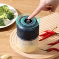 thumbnail image 6 of Electric Garlic Chopper, 8x13cm Portable Veggie Chopper, Multifunctional Rechargeable Mini Chopper, Mini Chopper with 4 Blades for Fruit Vegetable Meat, Useful Kitchen Gadgets, 6 of 6