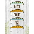 thumbnail image 2 of Lewis, Sheldon 18x24 Black Ornate Wood Framed with Double Matting Museum Art Print Titled - Faith Family Fish, 2 of 4