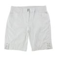thumbnail image 1 of Bermudas casuales Karen Scott con dobladillo anudado para mujer blanco 8, 1 of 2