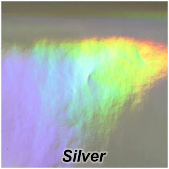 Adhesive Vinyl Silver Holographic Oil Slick Spectrum 24 in x 150 ft Roll