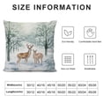 thumbnail image 5 of GOSMITH  Rustic Deer Pillow Cover Holiday Winter Throw Pillow Covers Nature Forest Snow Christmas Tree Decorative Pillowcase Square Cushion Cover for Home Couch Sofa Bedding Decor, 5 of 5