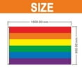 thumbnail image 2 of Super Polyester Material Rainbow Printed Flag, Vibrant Colors Fade Resistant For Indoor Outdoor Use, 3x5 Feet Brass Grommets, 2 of 7