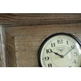 thumbnail image 2 of Wooden Wall Clock made from Old Wooden Window with Brass Hook, Forest Green, 2 of 4