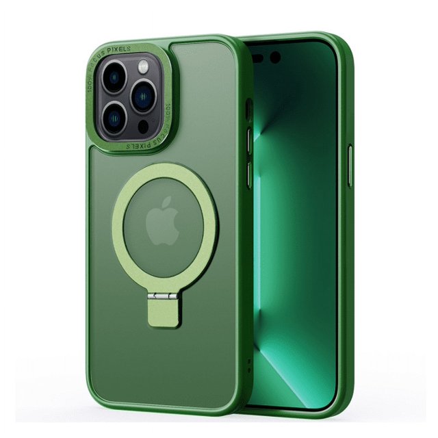 Phone Case for Iphone 14 15 plus pro max Magnetic abrasive invisible bracket Phone protective case