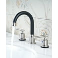 thumbnail image 2 of Wowow Two-Handle 8" Widespread  Bathroom Faucet with Supply Line and Pop Drain in Brushed Nickel and Black, 2 of 7
