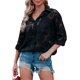 thumbnail image 1 of SAYOO Camisas elegantes para mujer, blusa de gasa con botones de manga larga de jacquard de color puro SAYOO  S M L XL XXL, 1 of 7