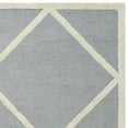 thumbnail image 4 of SAFAVIEH Cambridge Kennedy Geometric Diamonds Wool Area Rug, Silver/Ivory, 5' x 8', 4 of 6