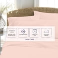 thumbnail image 5 of Kotton Culture Bed Sheets 4 Piece 100% Egyptian Cotton 600 TC Soft Crisp Cooling Cotton Luxury Hotel Sheets with 16" Inch Deep Pocket Snug Fit Sateen Weave(Peach,RV King), 5 of 6