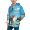 thumbnail image 2 of Kdxio Elephant Giraffe Pattern Kids Boys Girls Zip Up Hoodie 3D Printed Hooded Sweatshirt Hoody Coat with Pocket 7-12 Y-Small, 2 of 6