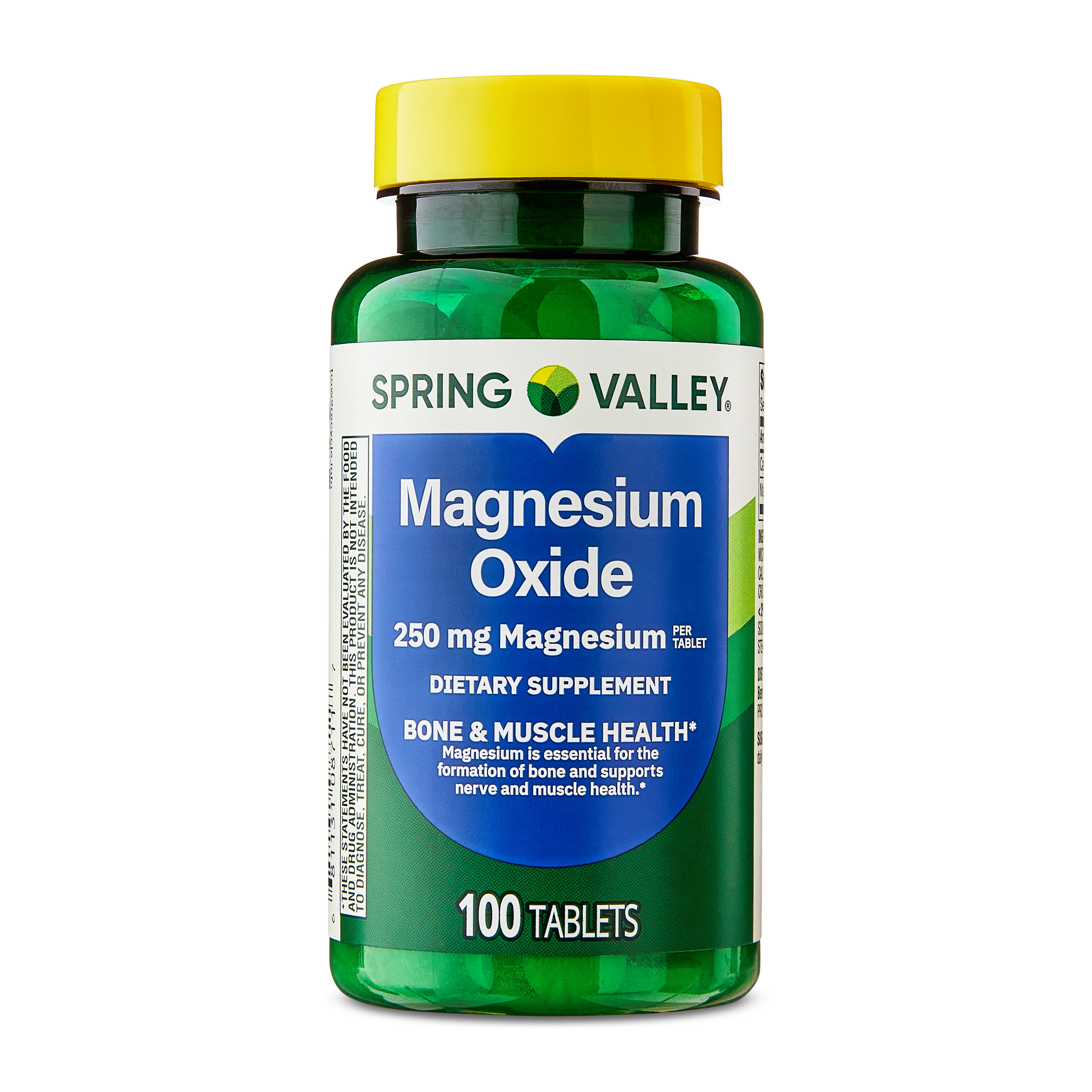 Spring Valley Magnesium Bone & Muscle Health Dietary Supplement Tablets, 250 mg, 100 Count