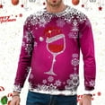 thumbnail image 4 of Afdoent Men's Sweatshirts Men's Christmas Crew Neck Sports Short Sleeve Winter Crew Neck Sweatshirt Winter Warm Pullover, 4 of 4