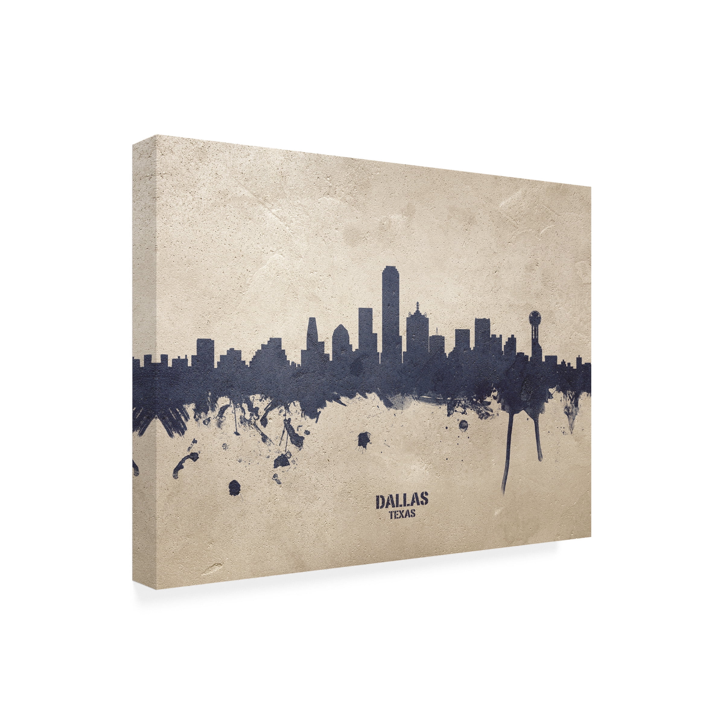 Michael Tompsett 'Dallas Texas Skyline Concrete' Canvas Art