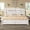Distressed White, variant on Merluxy King Size Farmhouse Bed Frame with Barn Door Headboard, Platform Bed Frame with Wood Slats, Under Bed Storage Space, Distressed White