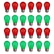 thumbnail image 1 of Bombillas LED Jslinter, cadena de colores, 1 W, E26, 24 unidades, rojo/verde, 1 of 7
