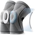 thumbnail image 1 of unique 2 Pack Knee BraceKnee Wraps Compression Sleeve Patella with Silicone Gel Spring, 1 of 5