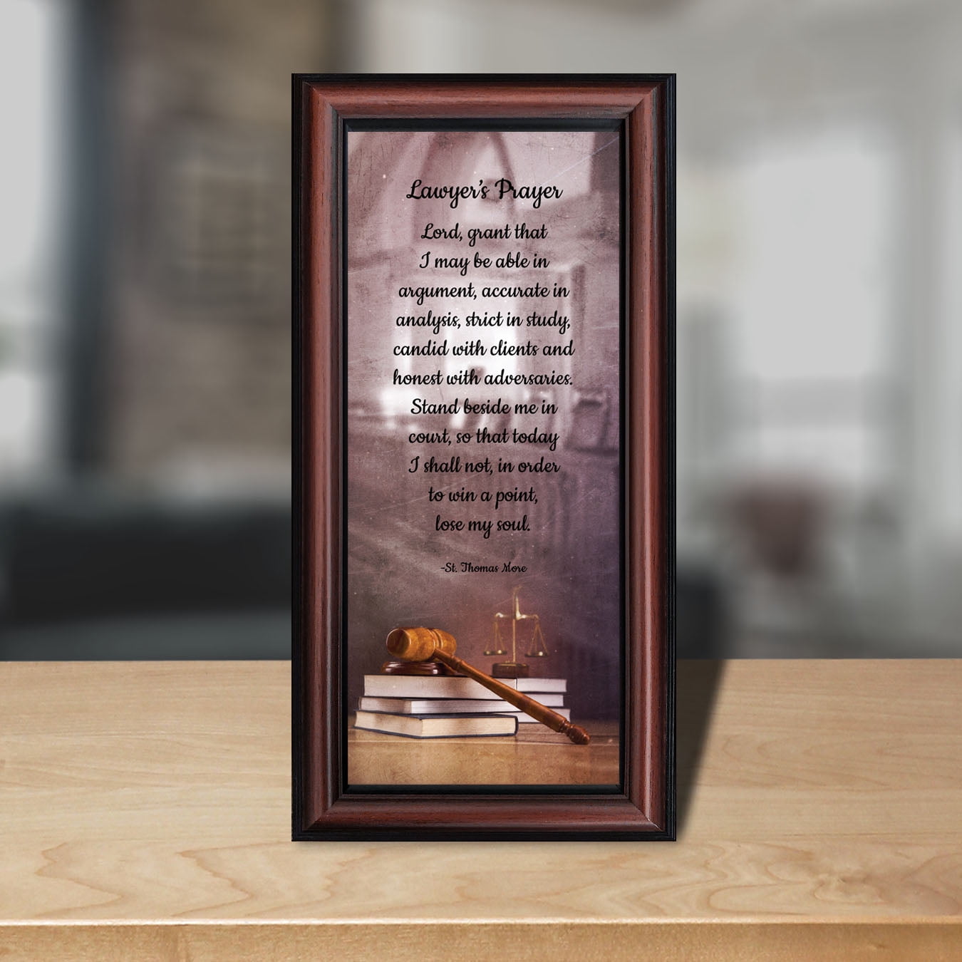 Law School Gifts for Lawyer, Lawyer Gifts for Women, Law Office Art, Attorney Gifts for Men, Gift for Law Student, Law school Graduation Gifts, St Thomas Moore Lawyer's Prayer Office Decorations, 7443