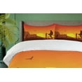 thumbnail image 4 of Ambesonne American Duvet Cover Sets, Wild West Sunset Scene, 2-Queen, Burnt Orange, 4 of 7