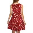 thumbnail image 4 of Ovzne Robes Grande Taille pour Femmes aux Formes Robe Femme Robe Imprimée à Col Rond Décontractée Jupe Courte Robe avec Poches Robe Maxi Grande Taille Imprimée Liquidation, 4 of 6