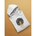 thumbnail image 2 of Afro Woman In Brushstrokes Hoodie Women -Image by Shutterstock, Female x-Large, 2 of 4