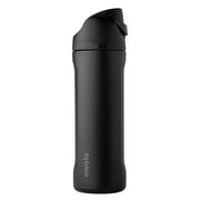 Owala FreeSip 24 oz Black Double Wall Insulated Stainless Steel Water Bottle with Straw and Flip-Top Lid