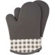 thumbnail image 1 of Guantes de horno resistentes al calor ZHAOCHENG con forro de algodón y agarraderas de silicona gris, 1 of 5