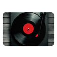 thumbnail image 1 of Music Theme Bathroom Rugs Musical Cd Disc Doormats Floor Mats 20"X 32",Music Instrument Print Bath Mat,Jazz Music for Home Entryway Rug,Black, 1 of 5
