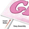 thumbnail image 3 of Beistle Plastic It's A Girl Yard Metal Stakes-Baby Shower Gender Reveal Party Decorations-Birth Announcement Outdoor Lawn Sign, 11.5" x 15.5", Pink/White, 3 of 4