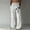 White, variant on Men's Linen Harem Pants Casual Baggy Cotton Solid Color Loose Frog Button Elastic Waist Pocket