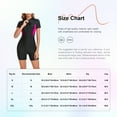 thumbnail image 5 of TiaoBug Women Short Sleeve One-Piece Swimsuit Rash Guard Zipper Surfing Suit Swimwear Beachwear Black&White L, 5 of 5