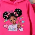 thumbnail image 4 of NIEWTR Girls 2PC Outfits Set Kids Spring Autumn Winter Hoodie Sweatshirts and Jogging Sweatpants Comfortable and Warm Set Cute Cartoon Print Two Piece Set 2Y 3Y 4Y 5Y 6Y 7Y 8Y, 4 of 4