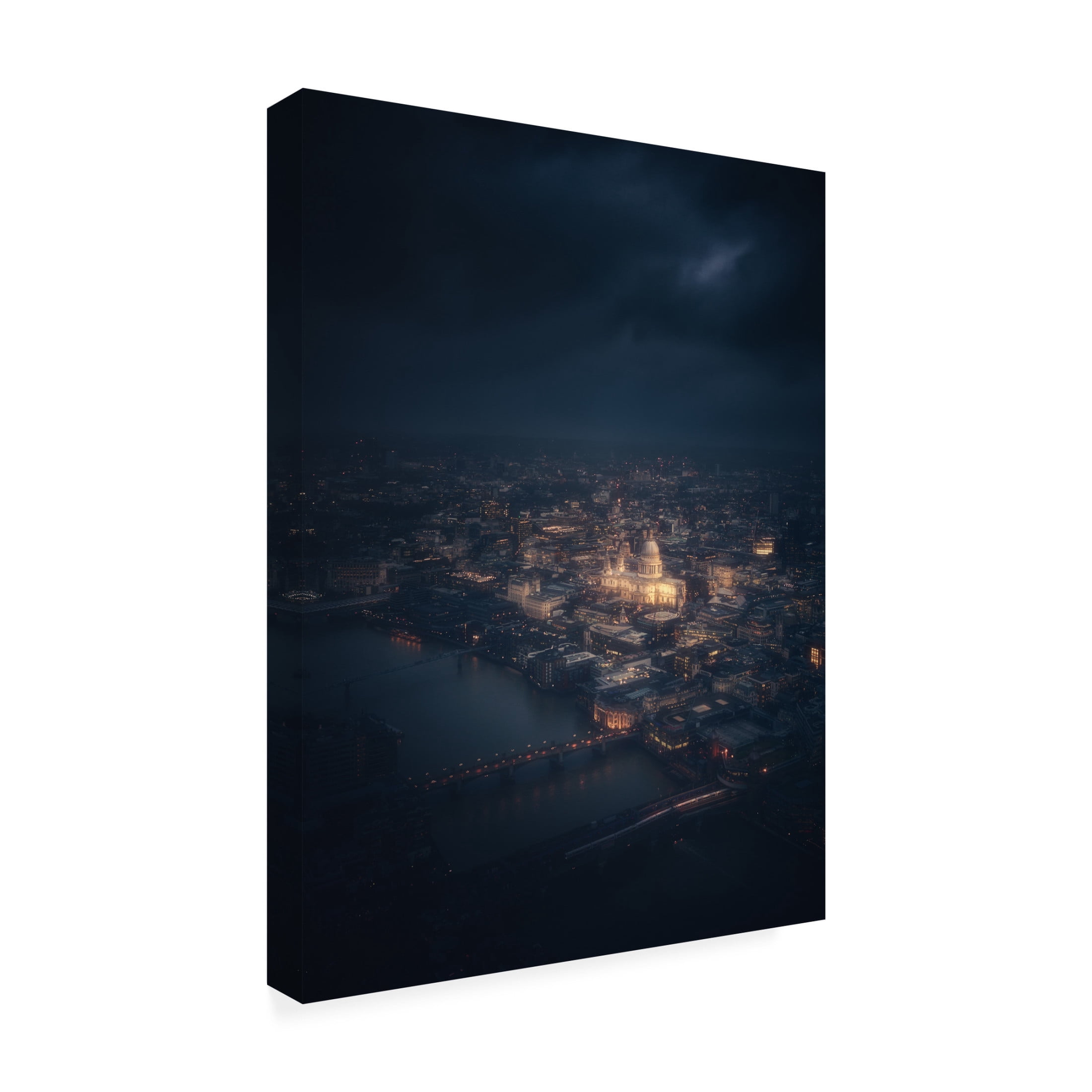 Canvas Wall Art - David George 'Endless Night' Wall Art for Living Room, Bedroom, or Office Décor by Trademark Fine Art - 18 x 24 Inches