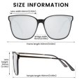 thumbnail image 3 of Gafas de Sol DUCO Polarizadas Oversized para Mujer UV400 W016 Transparente, 3 of 5