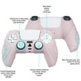 thumbnail image 3 of PlayVital Guardian Edition Cherry Blossoms Pink Ergonomic Soft Anti-Slip Controller Silicone Case Cover for PS5, Rubber Protector Skin with White Joystick Caps for PS5 Controller, 3 of 9